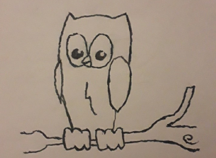 Dessin d'un hibou